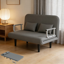 4-in-1 Schlafsessel Schlafsofa Klappbett Einzelsessel mit Armlehnen Gästebett DE