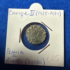 SPAIN, 89-ENRIQUE IV, BLANCA OF CUENCA, AB 831.5 VARIANT, GVF.