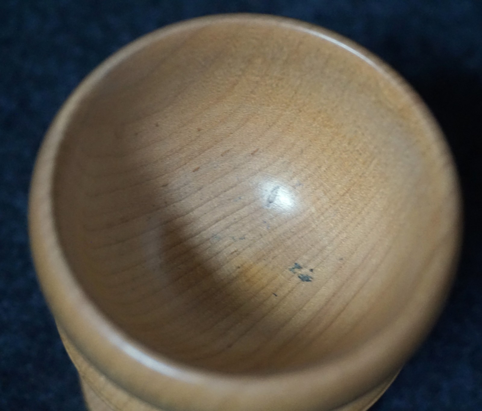 Handmade Turned Wood Decorative Small Pedestal Footed Cup Trinket Holder Maple