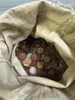 WHEAT PENNIES BANK BAG “2500”Plus Indian Pennies Estate ORIGIN