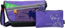 Evangelion Collaboration Eva Synchro Shoulder Bag, Synthetic Leather, Purple