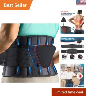 Breathable Neoprene Back Brace - Adjustable Support for Active Adults