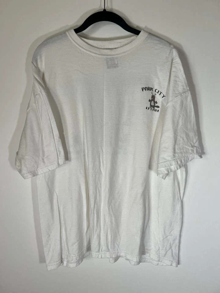 Camiseta divertida XXL vintage Y2K The Duck Co. Park City Utah castor alce blanco Foto 2 de 4