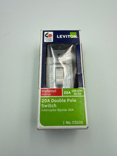 Leviton CS220-2W Toggle Switch 20A 2-Pole 120/277V Thermoplastic White