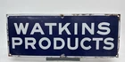Vintage Original WATKINS PRODUCTS Porcelain Advertising SIGN 19.5"x 7.5"
