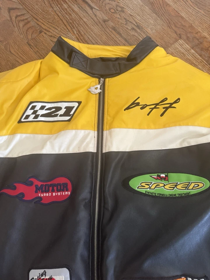 BOFF RACING MOTOCROSS JACKET MENS 3XL 2000 WORLD SUPERBIKE FINALS PVC LEATHER - Image 3 of 4