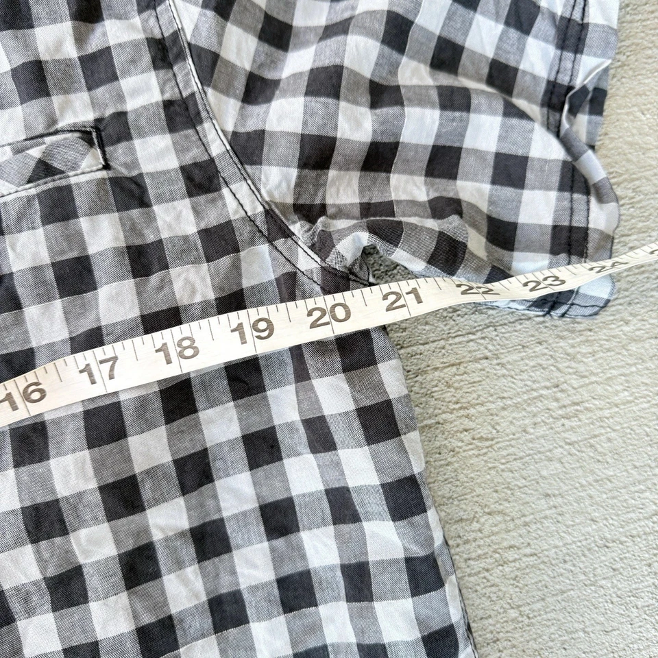 Smartwool Men’s Button Up Shirt M Short Sleeve Plaid Gingham Merino Blend - Image 4 of 4