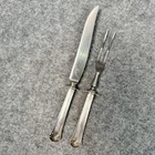 Towel Chippendale Sterling Silver Handle Steak Carving Set 2pc (Knife & Fork)