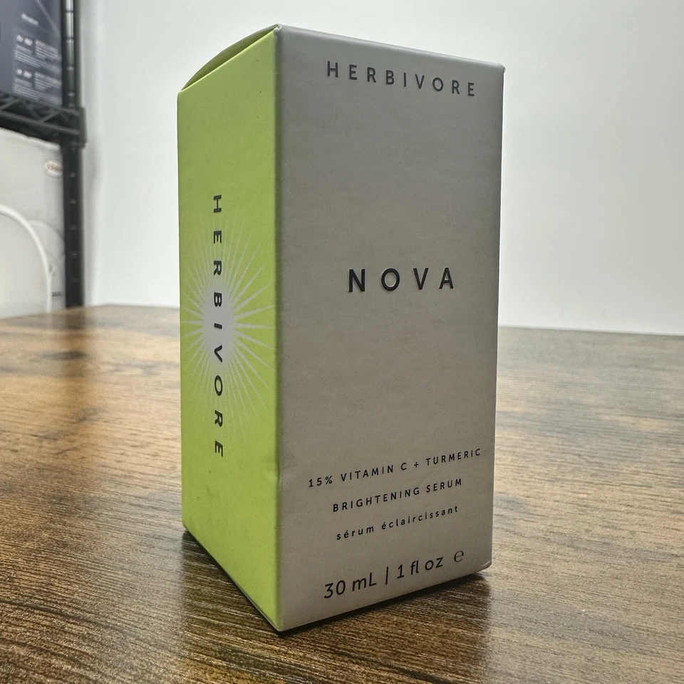 HERBIVORE Nova Brightening Serum for Face – 15% Vitamin C + Turmeric to Visibly - Image 2 of 4