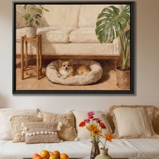 Chihuahua Oil Painting Canvas Print Dog Art Decor for Living Room Wall