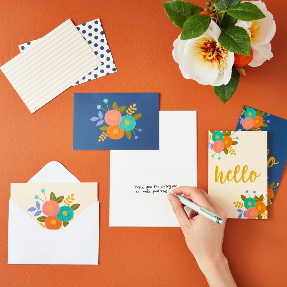 48 Pack Blank 4x6 Hello Notecards and Envelopes Set, Welcome Greeting Cards - Image 2 of 4