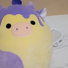 Squishmallows Benito Purple Yellow Beanbag Plush