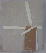 NWT WEST ELM 3516746 100 EUROPEAN FLAX LINEN FULL/QUEEN DUVET COVER 92" x 88"