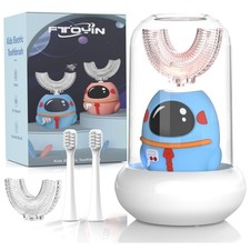 FTOYIN Kids Electric Toothbrush, U Shaped 1 Count Pack of 1 , Galaxy Blue