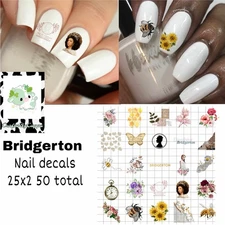 Bridgerton Waterslide Decals For Nails, Hot Wheels, Etc Set Of 50 KC