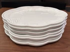 VTG Indiana Colony Milk Glass White Harvest Grape Snack Luncheon Plate (Set o 7)
