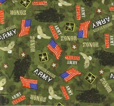 SALE USA ARMY MILITARY FLAG TANK HELICOPTER 100% COTTON FABRIC SEWING MATERIAL