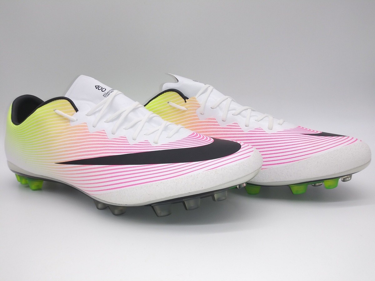 Nike Mens Rare Mercurial Vapor X AG R 717139 107 White Pink Soccer Cleats eBay 107 White pink