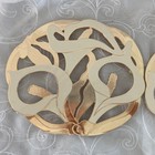 Vintage Oneida Silversmith Wm A Rogers Gold White Iris Rose Trivets Set Of 2 — photo 2