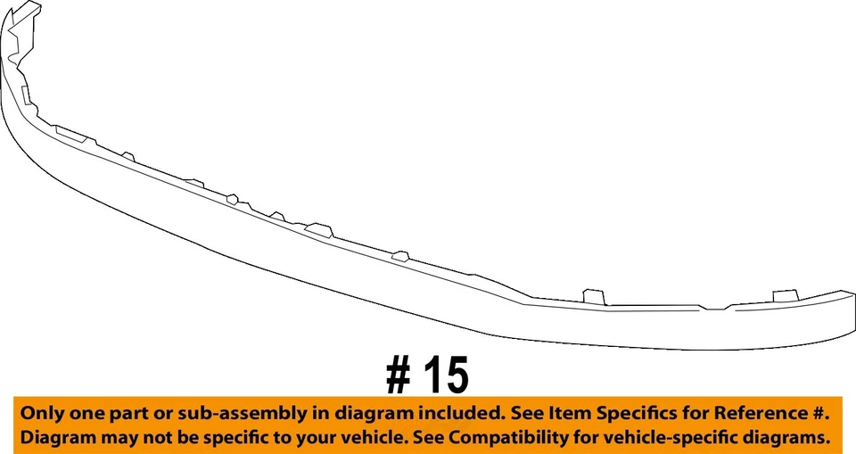 Chevrolet GM OEM 12-16 grade de para-choque dianteiro sônico - defletor inferior 96694779 - Imagem 2 de 2
