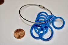 finger ring sizers on metal cable full sizes only  5 - 11     handy lightweight