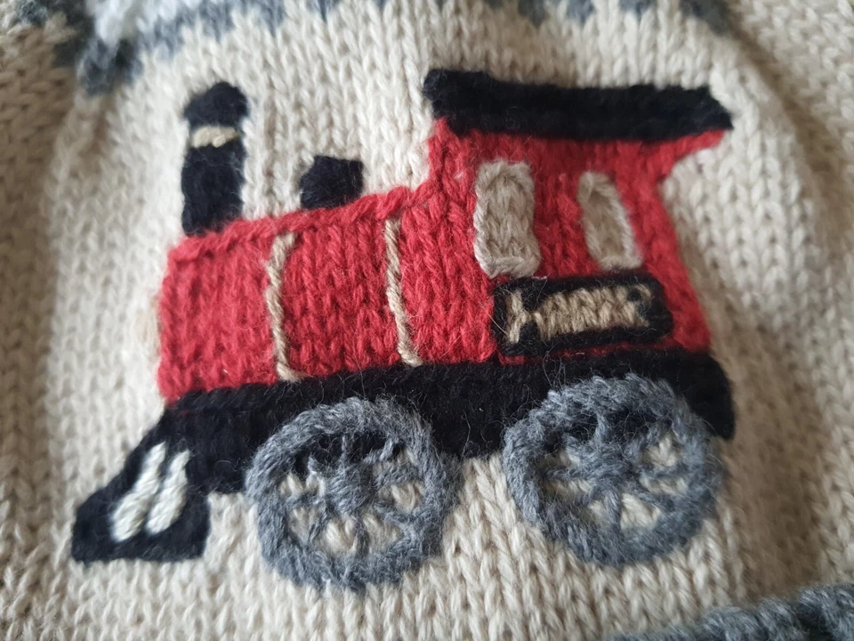 Janie And Jack Gorro Tren Forrado Bebé Niño Sombrero Talla 0-6 Meses Nuevo con Etiquetas 2013 Gris Foto 3 de 4