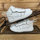 Nike Trainers Baby Size UK 6.5 Jordan 1 Triple White Leather Mid Shoes TD