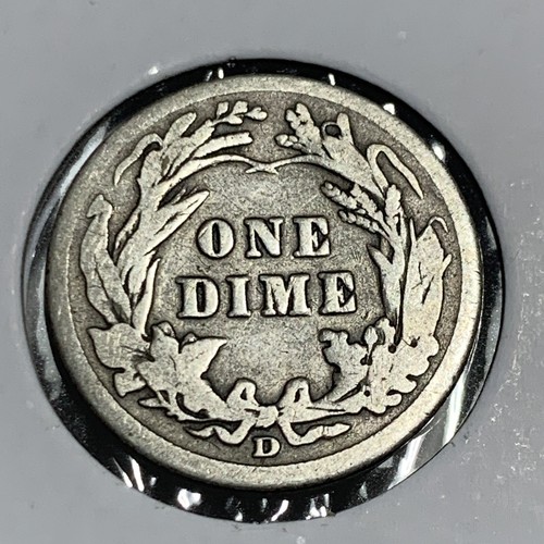 1912-D Barber Dime 90% Silver Average Circ - Picture 5 of 5