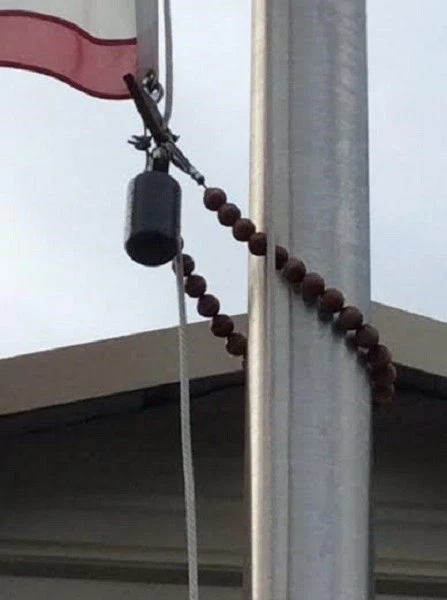 Flagpole Beaded Silver/Gray Retainer Rings Slings Counterweights USA Made Flag - Image 3 of 3