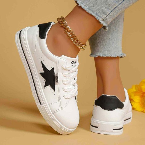 Celestial Star Lace-Up Sneakers