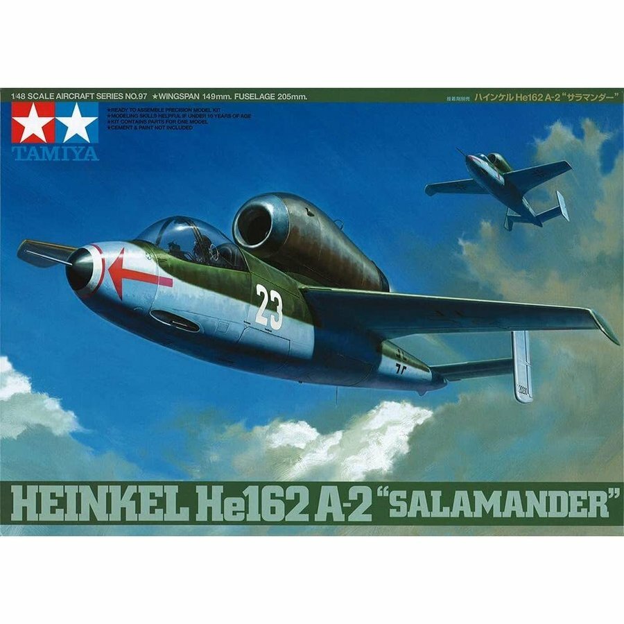 Tamiya 1/48 Masterpiece Series 97 German Air Force Heinkel He162 A