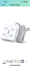 Surge Protector Power Strip - CHCORE 5Ft Braided Extension Cord with 8 Outlet...