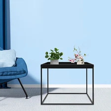 24" Square Table Metal Frame Table Portable Office Side End Table Camping Table~