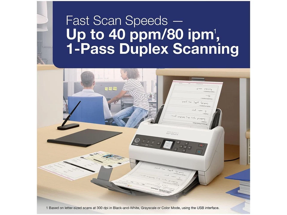 Epson DS-730N 600dpi 40ppm Duplex Document Scanner B11B259201 - Image 4 of 4
