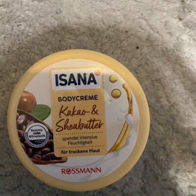 #2x500ml # Isana Bodycreme Körpercreme Kakao- & Sheabutter + Kosmetikband Weiß