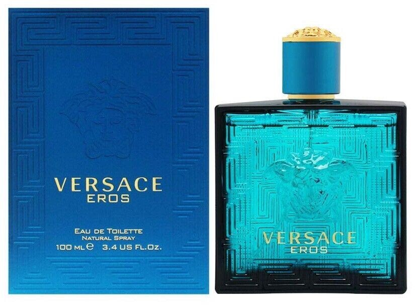 VERSACE EROS オーデトワレ 100ml Versace Eros Eau de Toilette Spray for Men, 3.4 Fl Oz (100 mL