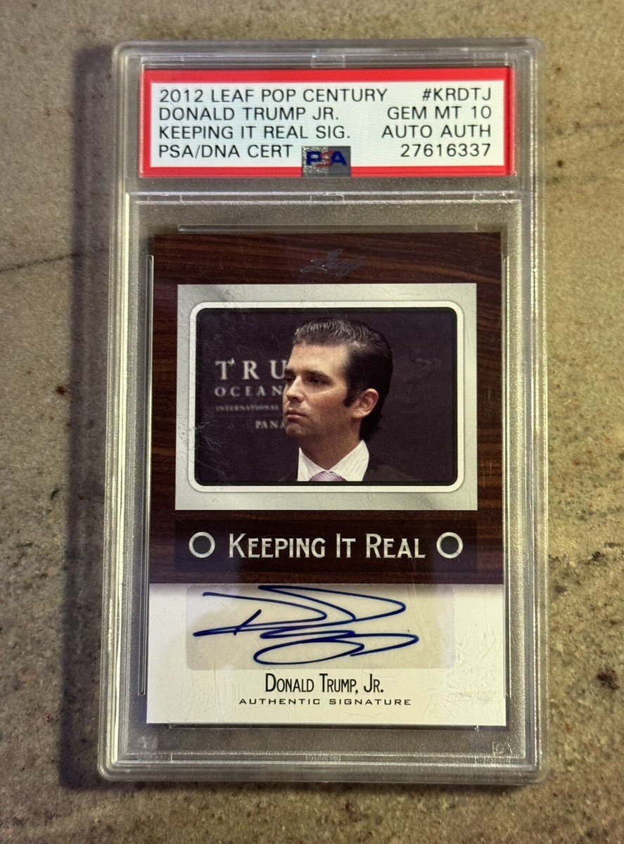 DONALD TRUMP JR. SIGNATURE 2012 LEAF POP CENTURY AUTO PSA 10 SSP