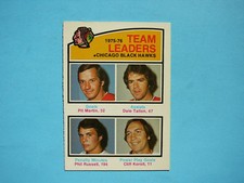 1976/77 O-PEE-CHEE HOCKEY CARD #382 PIT MARTIN DALE TALLON PHIL RUSSELL NM OPC