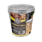 6-Pack Foil Bucket Liners for Pellet Grills Bbq and Outdoor Cooking Accessories