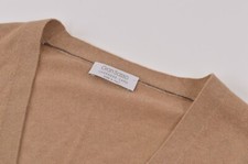 Maglione cardigan Gran Sasso nuovo con etichette taglia 50 40 US M in lana/cashmere tinta unita marrone