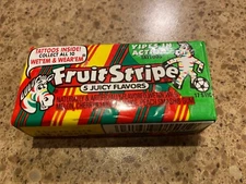 Discontinued Fruit Stripe Gum 1 Pack 17 Pieces Collectible Non-Consumable
