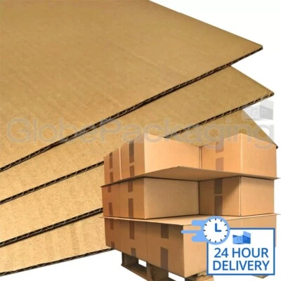 GLOBE 10 x Single Wall 1000mm x 1200mm Corrugated Cardboard Layer Pads Sheets Pallets