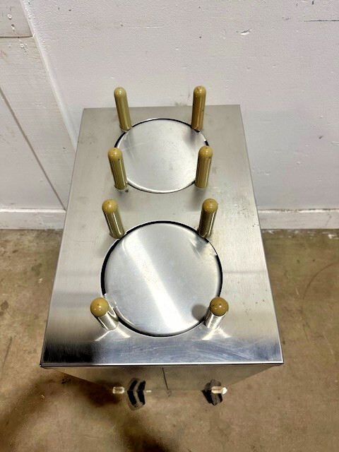 "TABLEWARE 2CP-MC-7"  7" PLATE DUAL HOLDER DISPENSER CARRIER CART ON CASTERS