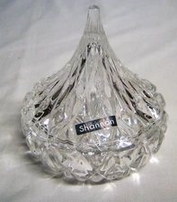 Vtg Godinger Shannon Irish Lead Crystal Glass Kisses Candy Covered Dish Granny