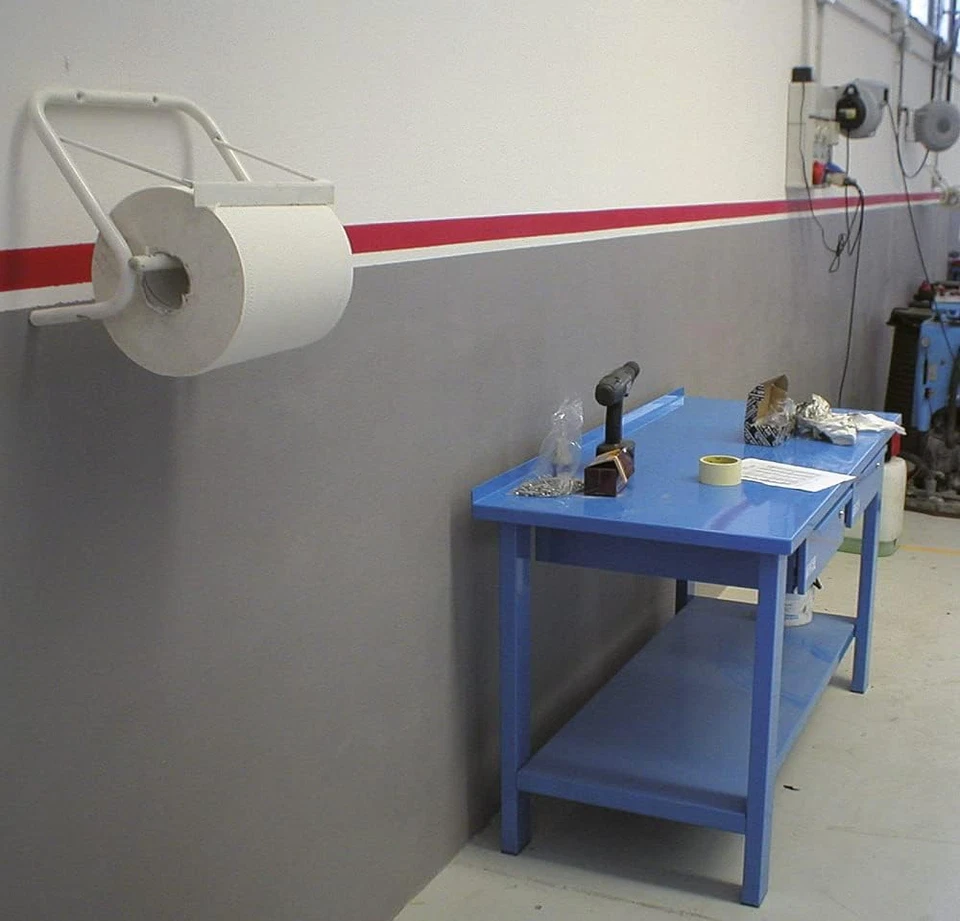 Portarotolo a Parete, 39X42 Cm, Bianco, Industriale Casa a Muro - Immagine 2 di 4