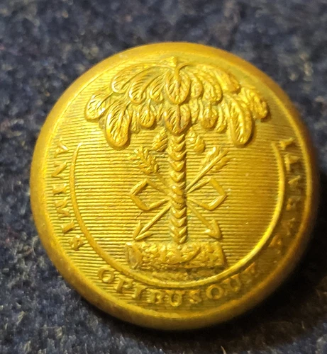 CIVIL WAR ERA CONFEDERATE SOUTH CAROLINA STATE SEAL BUTTON ALBERTS# SC-13-TYPE
