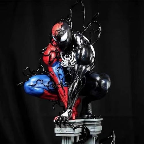 Symbiotic Spider Man Venom Can Shine Marvel Handmade Model Statue Gift in Stock - Picture 7 of 14
