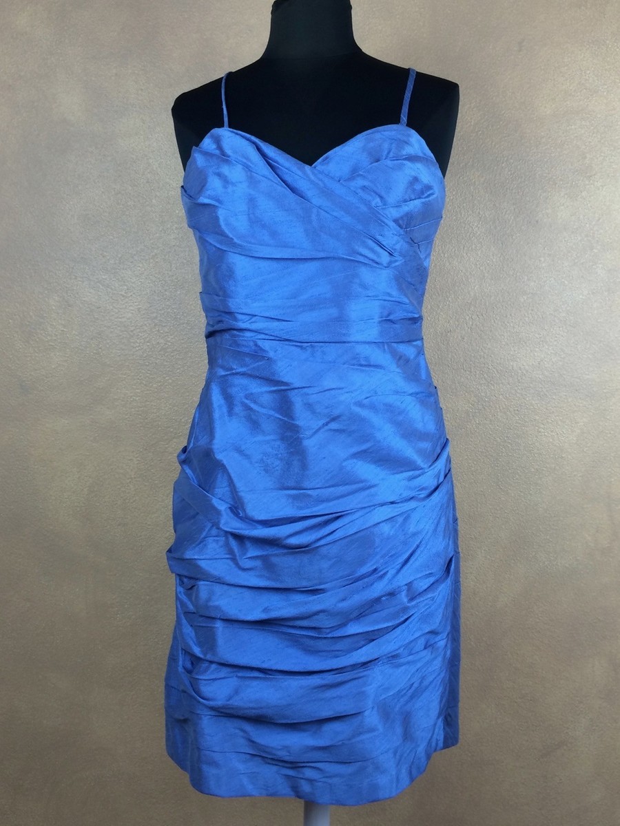 french blue silk dress Straps Appliques Satin Mermaid Prom Dress With Slit