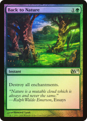 MTG FOIL Back to Nature  - Magic 2011 #164
