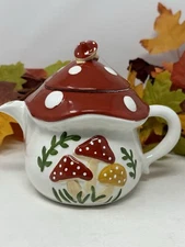 Potter's Studio Fairytale Red Mushroom  Coffee / Tea Pot coffee bar VHTF NEW
